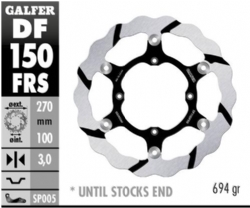 Disco de freno Galfer DF150FRS Wave Flotante Sobre medida Ranurado