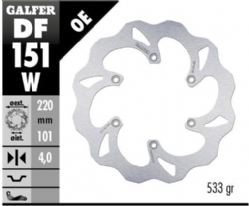 Disco de freno Galfer DF151W Wave Fijo 220x4.5mm