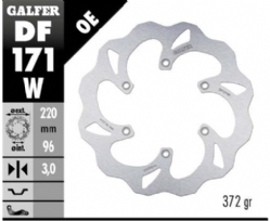 Disco de freno Galfer DF171W Wave Fijo 220x3mm