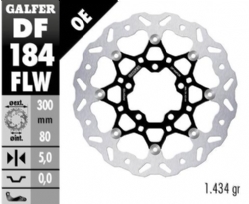 Disco de freno Galfer DF184FLW Wave Flotante Nucleo Acero 300x5mm