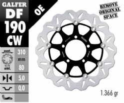 Disco de freno Galfer DF190CW Wave Flotante Completo Nucleo Aluminio 310mm