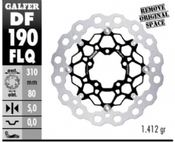 Disco de freno Galfer DF190FLQ Flotante Cubiq Nucleo Acero 310x5mm