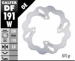 Disco de freno Galfer DF191W Wave Fijo 250x5mm
