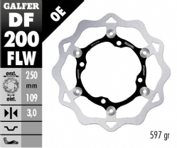 Disco de freno Galfer DF200FLW Wave Flotante Nucleo Acero 250x3mm