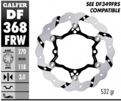Disco de freno Galfer DF368FRW Wave Flotante Ranurado D Nucleo Acero