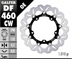 Disco de freno Galfer DF460CW Wave Flotante Nucleo Aluminio 298x4.5mm