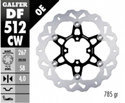 Disco de freno Galfer DF512CW Wave Flotante Nucleo Aluminio 267x4mm