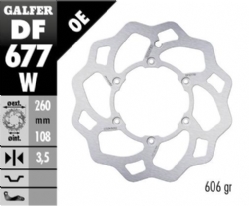 Disco de freno Galfer DF677W Wave Fijo 260x3.5mm