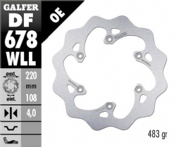 Disco de freno Galfer DF678WLL Wave Fijo Slido 220x4mm