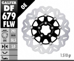 Disco de freno Galfer DF679FLW Wave Flotante Nucleo Acero 292x5mm