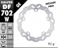 Disco de freno Galfer DF702W Wave Fijo 305x4.5mm