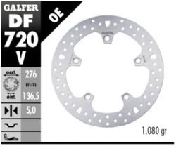 Disco de freno Galfer DF720V Round Fixed 276x5mm