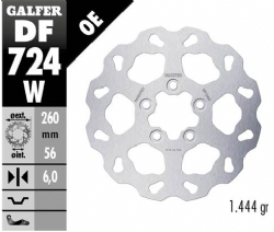 Disco de freno Galfer DF724W Wave Fijo 260x6mm