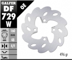 Disco de freno Galfer DF729W Wave Fijo 160x4.9mm
