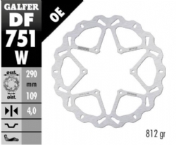 Disco de freno Galfer DF751W Wave Fijo 290x4mm