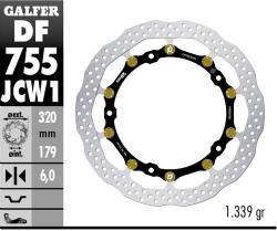 Disco de freno Galfer DF755JCW1G03 Wave Flotante Delantero 320x6mm