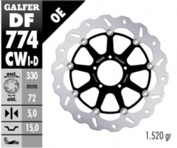 Disco de freno Galfer DF774CWD Wave Flotante Completo Derecho