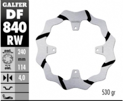 Disco de freno Galfer DF840RW Wave Fijo Ranurado 240x4mm