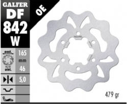 Disco de freno Galfer DF842W Wave Fijo 165x5mm