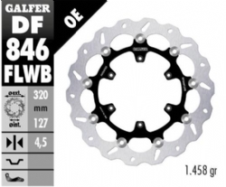 Disco de freno Galfer DF846FLWB Wave Flotante Nucleo Acero 320x4.5mm
