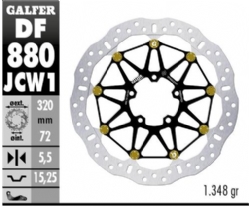 Disco de freno Galfer DF880JCW1G03 Wave Flotante Racing 320x5.5mm