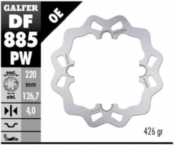 Disco de freno Galfer DF885PW Wave 220x4mm