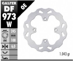 Disco de freno Galfer DF973W Wave Fijo 245x6mm YAMAHA YXF 1000