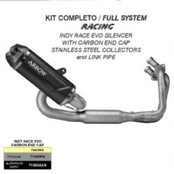 Escape completo Arrow 71065AKN Kawasaki Ninja 650 2024 racing silencioso Indy Race EVO aluminio Dark