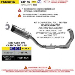 Escape completo Arrow 71241PTR Competition EVO racing Yamaha YZF R9 2025 Full Titanium