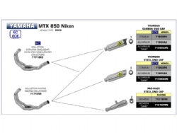 Escape Arrow 71900AON Thunder Yamaha MTX 850 Niken 2018/2020