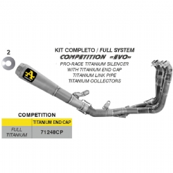 Escape completo Arrow 71248CP Competition EVO Honda CBR 1000 RR-R 2024/2025 Full Titanium