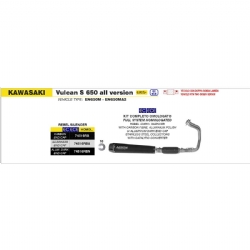 Escape completo Arrow 74516RB Rebel Kawasaki Vulcan S 650 2025 EN650M-EN650MA2 fondo carbono - foto 3 Escape completo Arrow 74516RB Rebel Kawasaki Vulcan S 650 2025 EN650M-EN650MA2 fondo carbono - foto 3