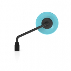 Espejo retrovisor Rizoma E-Pop BS121C Direct Mount Anodizado Ciano Biposición