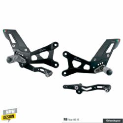 Estriberas regulables Lightech FTRYA002W Yamaha YZF R6 2008-2016 Posapies abatible