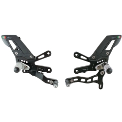 Estriberas regulables Lightech FTRAP005 Aprilia RSV4 2018-2024 Posapies fijos y cambio normal