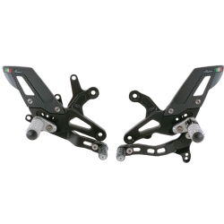 Estriberas regulables Lightech FTRKA009 Kawasaki ZX 6 R 2005-2024 Posapies fijo - cambio invertido