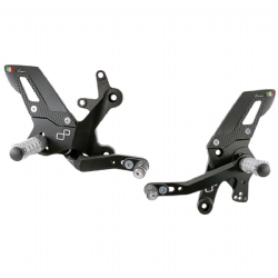 Estriberas regulables Lightech FTRKA013 Kawasaki Ninja 400 2018-2023 Posapies fijos