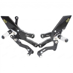 Estriberas regulables Lightech FTRYA018W Yamaha R7 2022-2024 Posapies abatible