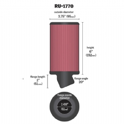 Filtro aire KN Filter RU-1770 Universal - foto 2 Filtro aire KN Filter RU-1770 Universal - foto 2