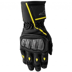 Guantes piel RST S1 Negro / Amarillo Fluor