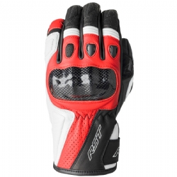 Guantes piel RST Stunt 3 Negro / Blanco / Rojo