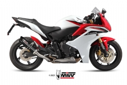 H.038.lxbc Mivv Silencioso Escape Gp Black Con Tapa Carbono Honda Cbr 600 F 2011-13 Hornet 600 2007-13