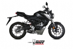 H.076.sm3b Mivv Escape Completo 1x1 Mk3 Black Honda Cb 125 R 2018-20