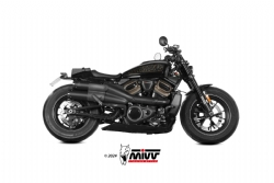Hd.004.lh1bc Mivv Silenciosos Escapes Hr-1 Black Con Tapa De Carbono Harley Davidson Sportster S 2021-24