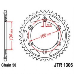 Corona JT Sprockets JTR1306.43ZBK para moto