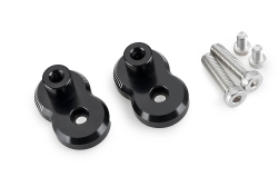 Juego desplazador de estriberas regulables trail Puig 22341N 20mm Negro