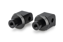 Juego herrajes estribos pasajero Puig 22244N Aprilia RS 457 2024-2025 Negro