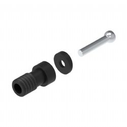 Kit adaptadores para protector de maneta Lightech KPL333 Negro Yamaha Tmax 560 2022-2024