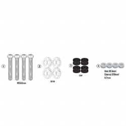 Kit anclajes cúpula Givi D2170KIT Yamaha N-MAX 125 2025