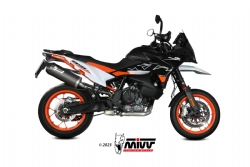 Kt.021.lvc Mivv Silencioso Escape Oval Black Con Tapa Carbono Ktm 890 Smt 2023-24